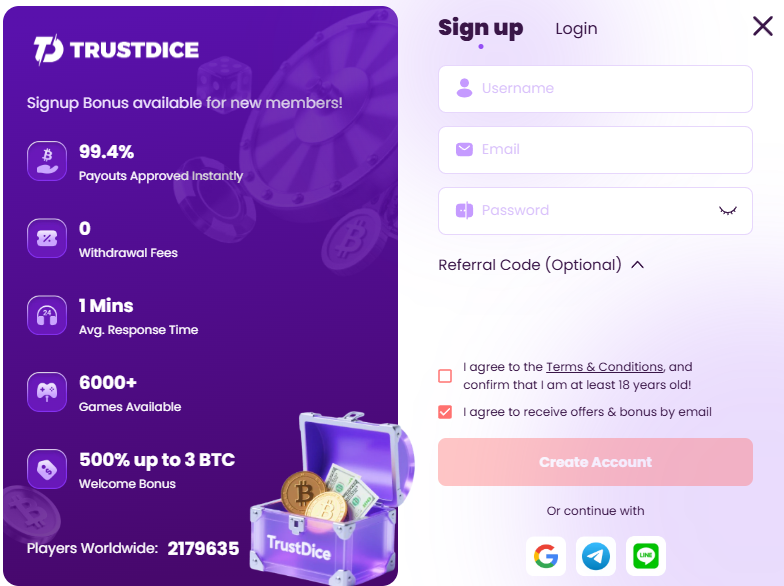 Реєстрація Трастдайс